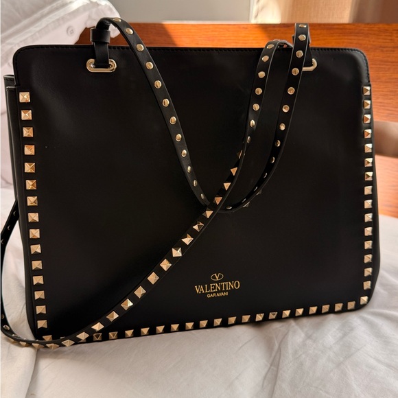 Valentino Garavani Rockstud Leopard Pony Hair Tote Bag - Picture 5 of 12